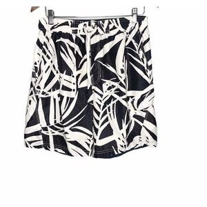 Speedo mens black palm print leaf swim trunks